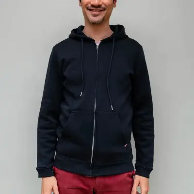 Hoodie Philippe zippé bleu marine — photo 3