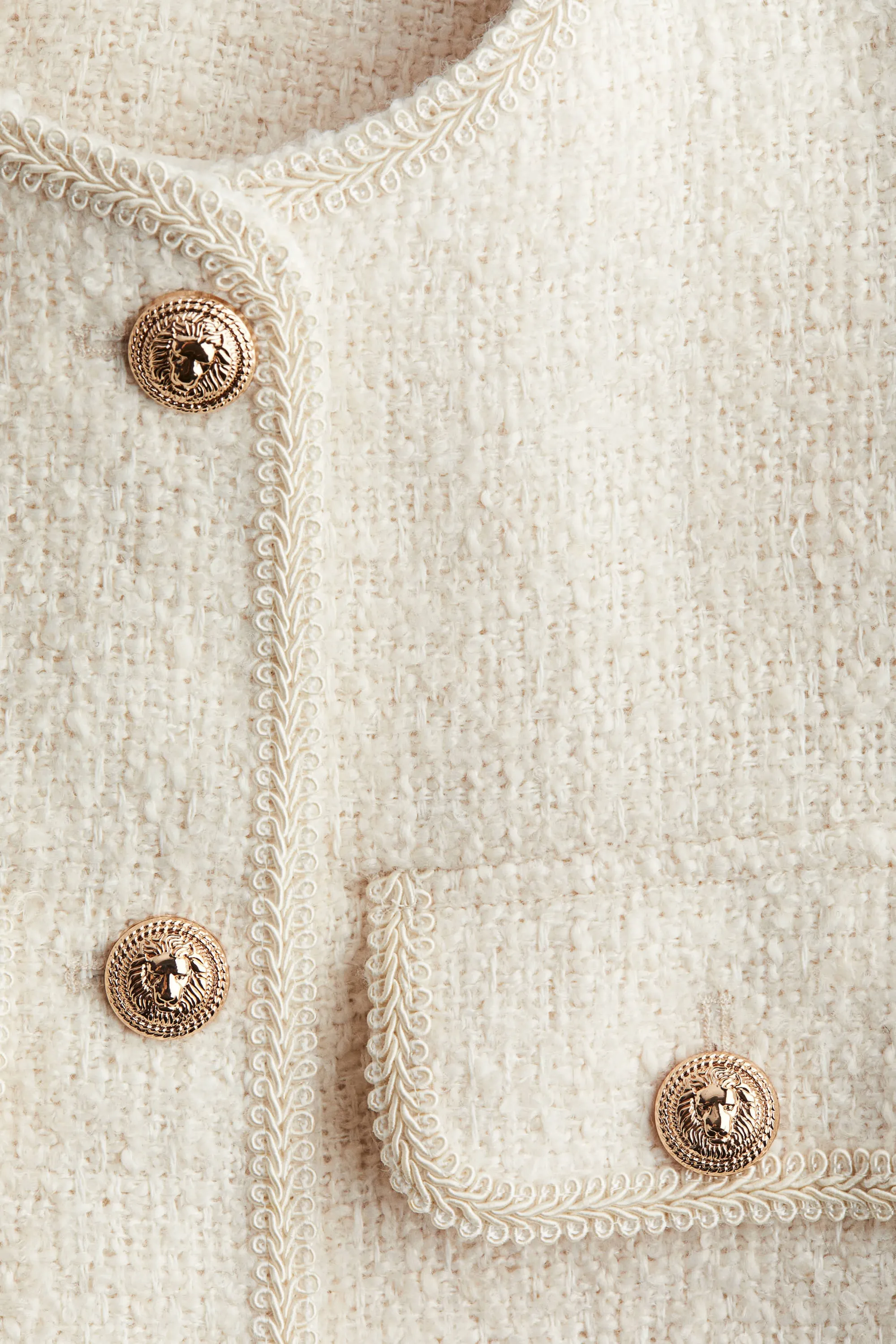 Veste en bouclette - Beige clair
