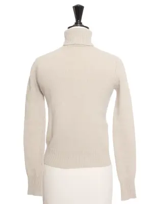 Pull col roulé en laine vierge gris clair Prix boutique 1300€ Taille XS — photo 5