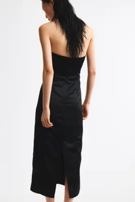 Robe bandeau ajustée - Noir — photo 4