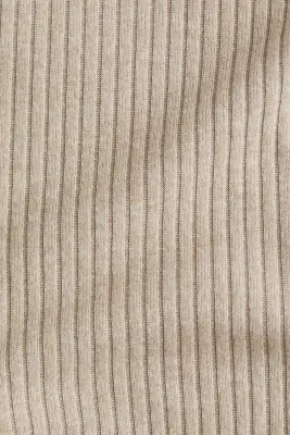 Legging en maille côtelée avec ceinture repliée - Beige — photo 4