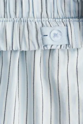 Short volanté en coton - Bleu clair/rayé — photo 2