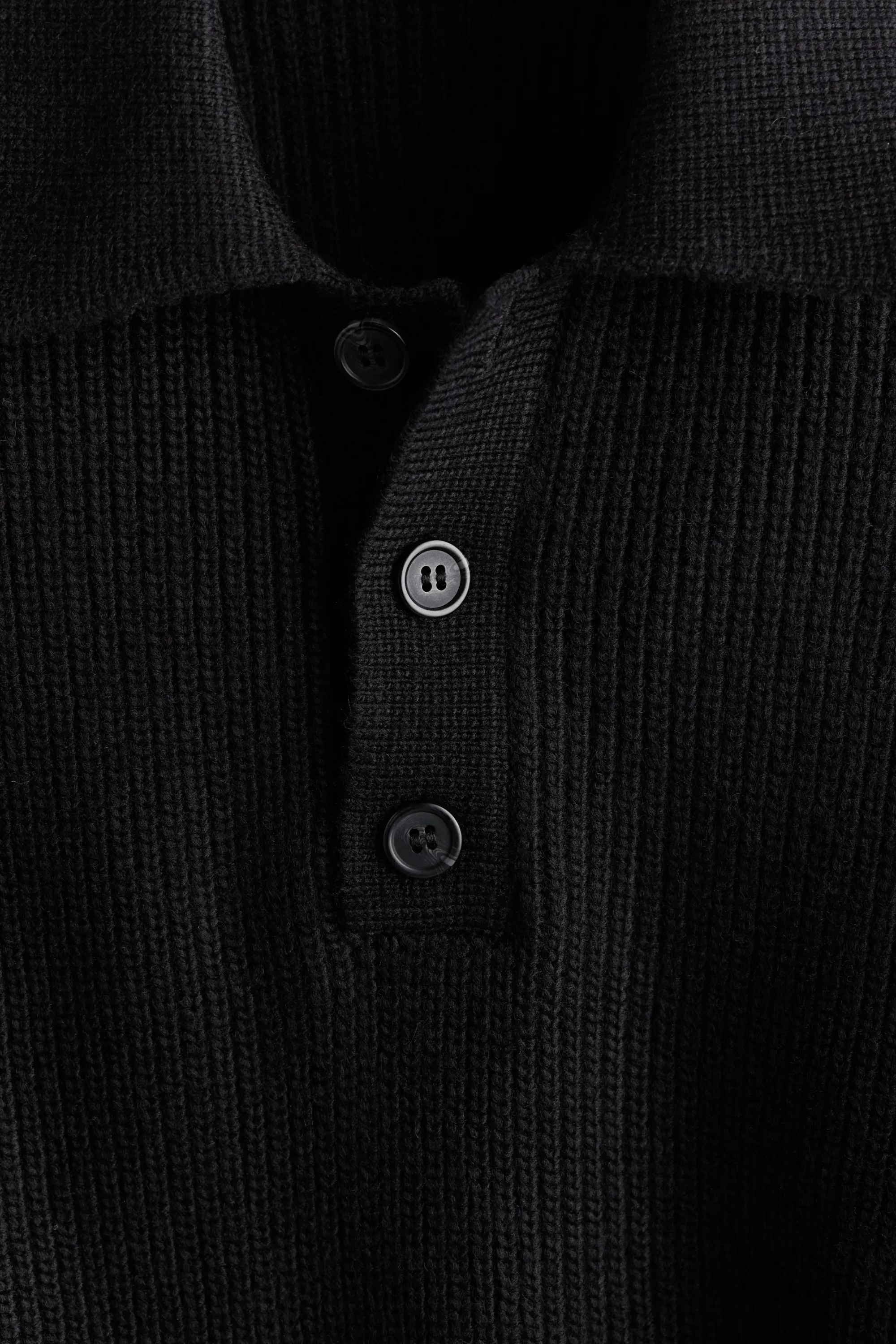 Polo Relaxed Fit en maille - Noir