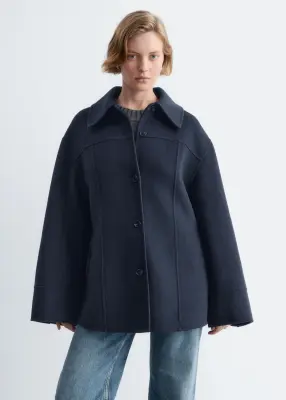 Veste cintrée en laine - Bleu marine — photo 3