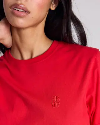 Tee-shirt Bree brodé rouge vif