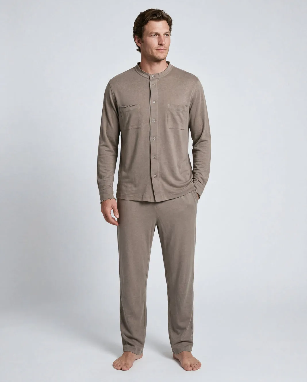 Pantalon Coffee Latte en Coton / Lin