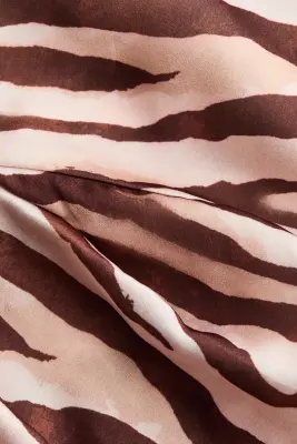 Top à bretelles fines avec panneau drapé - Rose pâle/imprimé zèbre — photo 3