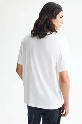 T-shirt Regular Fit - Blanc — photo 2