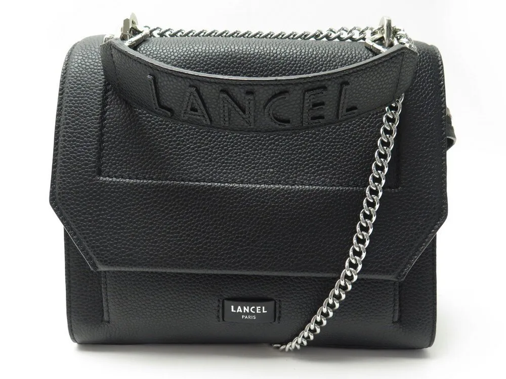 Maroquinerie ninon m cuir noir avec bandouliere