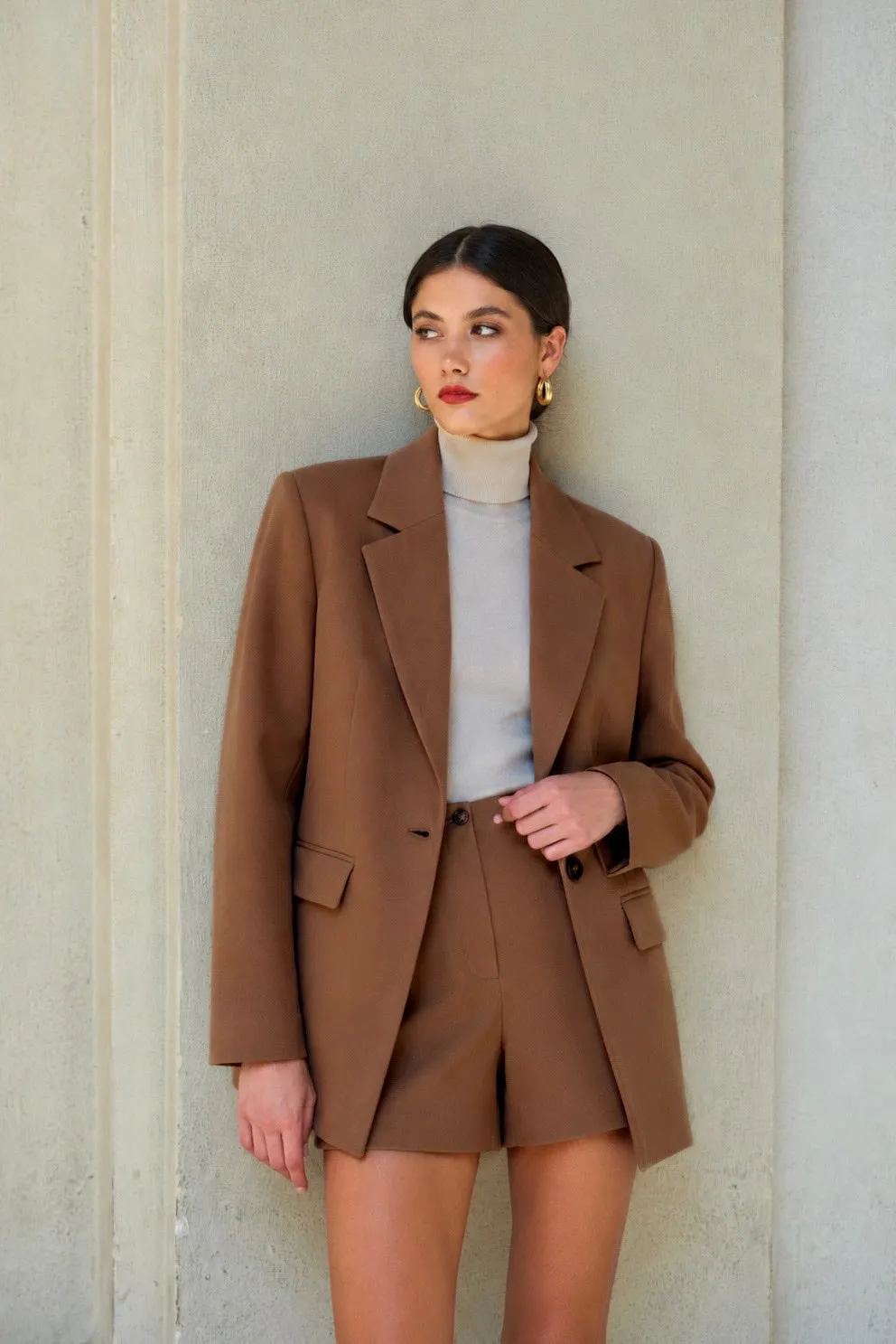 Lennon Tailored Jacket - Brown