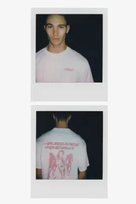 T-shirt de sport boxy DryMove™ - Blanc/La Puissance — photo 3
