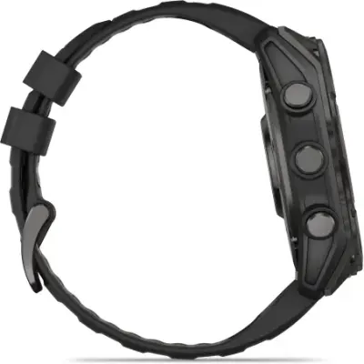 Garmin Fenix 8 Amoled 51mm Verre Sapphire lunette Carbon Gray DLC bracelet noir/gris galet 010-02905-21 — photo 5