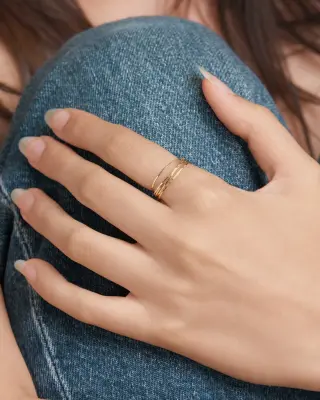 BAGUE OLYMPE - Or blanc 18 carats — photo 2