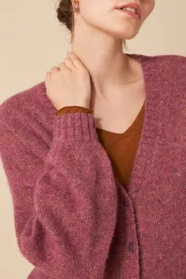 gilet bella praline boutonne — photo 2