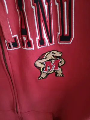 Sweat à capuche zippé Maryland rouge — photo 2