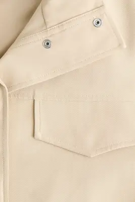 Veste à col entonnoir - Beige clair — photo 4