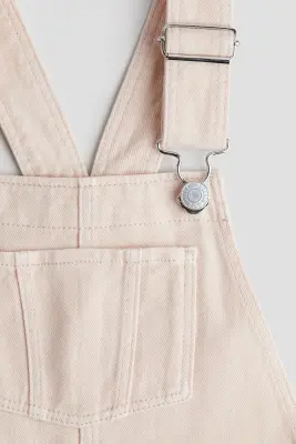Salopette short en denim - Rose poudré clair — photo 2