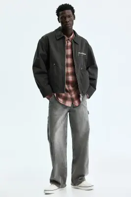Chemise Relaxed Fit - Rose/carreaux — photo 2