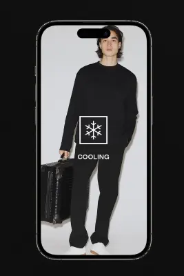 T-shirt à manches longues Cooling Relaxed Fit - Noir — photo 3