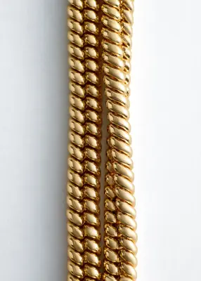 Collier en chaîne serpent épaisse - Doré — photo 2