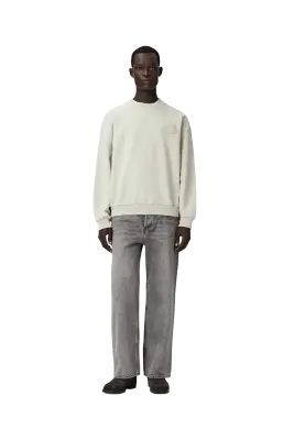 ALLSAINTS Insignia Crew Neck Cotton Sweatshirt Sea Green — photo 3