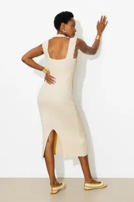 Robe-tube en maille Femme — photo 4