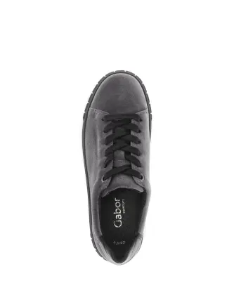 Baskets Gabor 76.410.40 Grises - Cuir Lacets Élastiques Grande Pointure Femme — photo 4