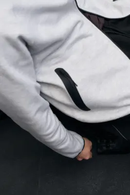 Hoodie de sport zippé DryMove™ - Gris chiné — photo 1