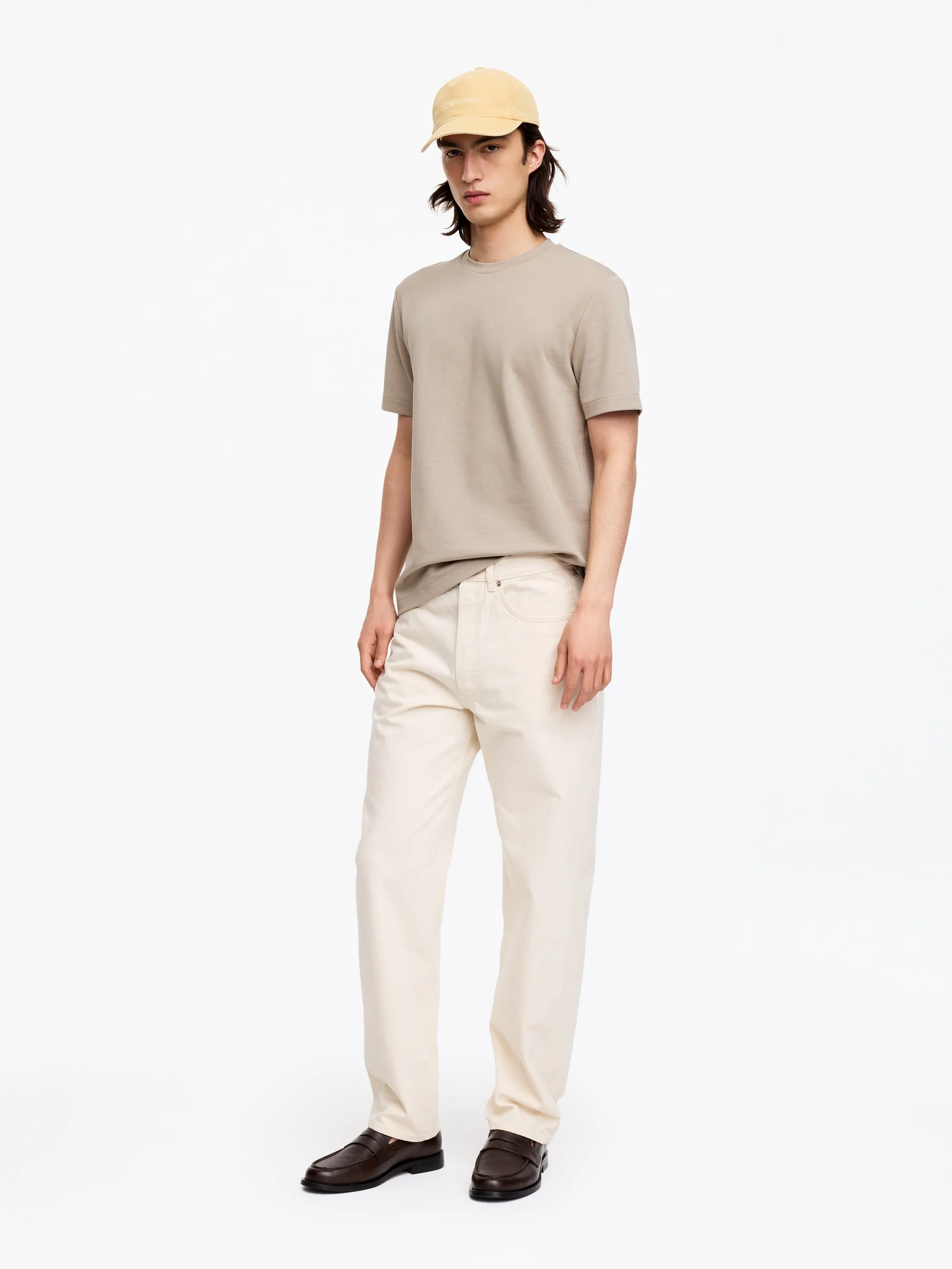 T-shirt classique en interlock - Taupe
