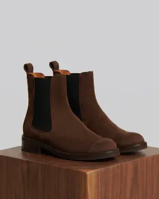 Bottines Harry nubuck chocolat — photo 1