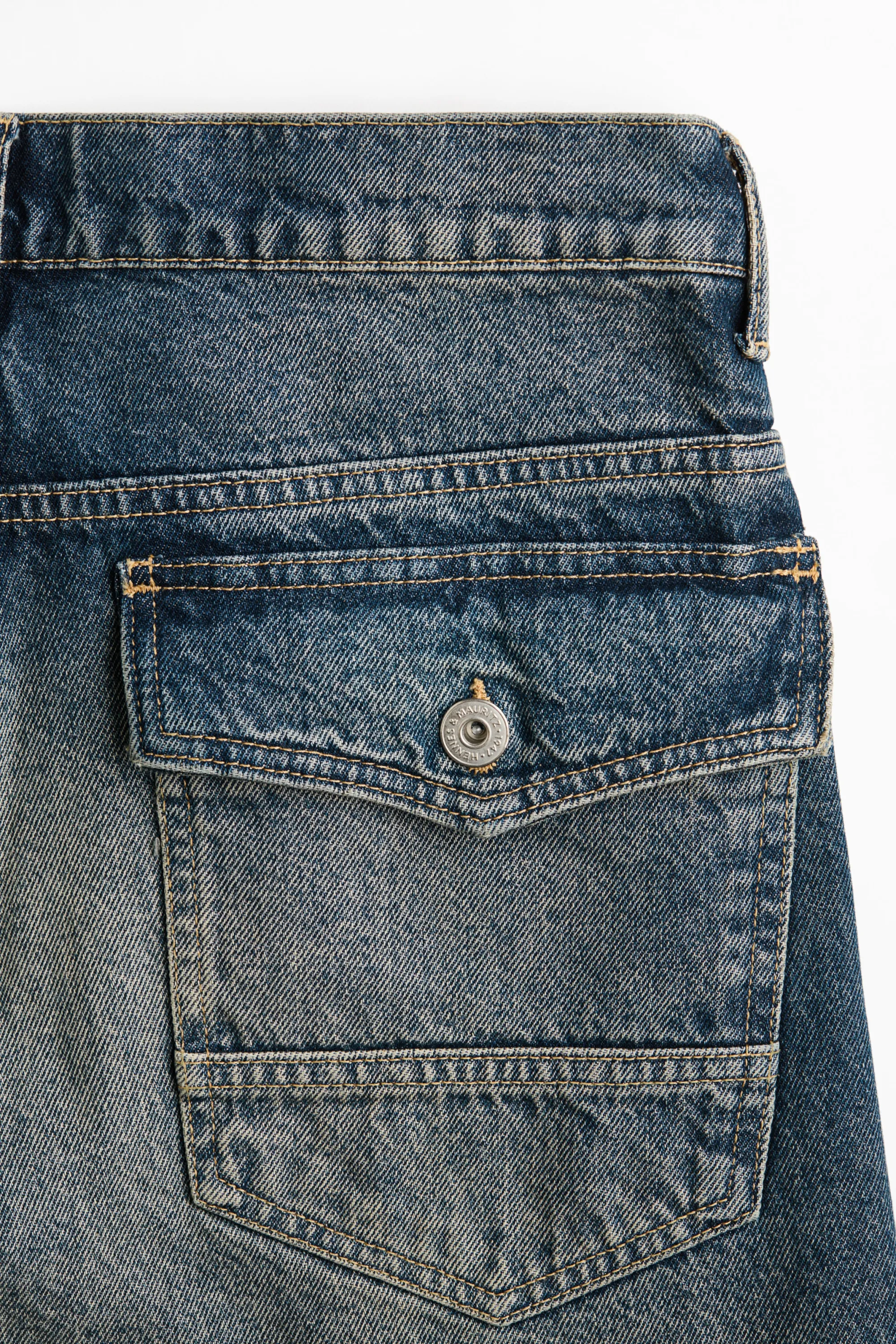 Relaxed Bootcut Jeans - Bleu denim