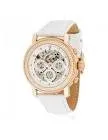 Montre automatique skeleton lady blanche