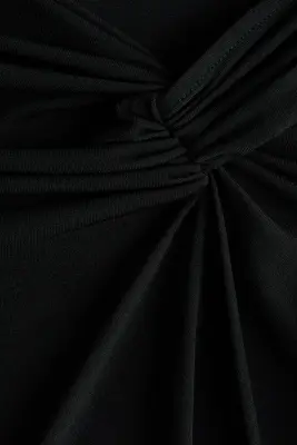 Top avec détail torsadé - Noir — photo 3