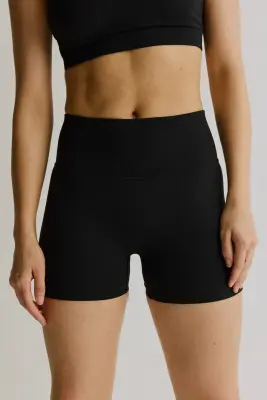 Short moulant scrunch Seamless DryMove™ - Noir — photo 2