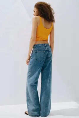 Wide High Jeans - Bleu denim — photo 3