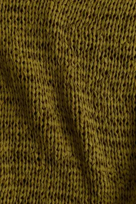 Pull oversize en maille texturée - Vert kaki chiné — photo 4