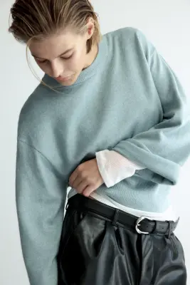 Pull - Turquoise ancien clair — photo 4