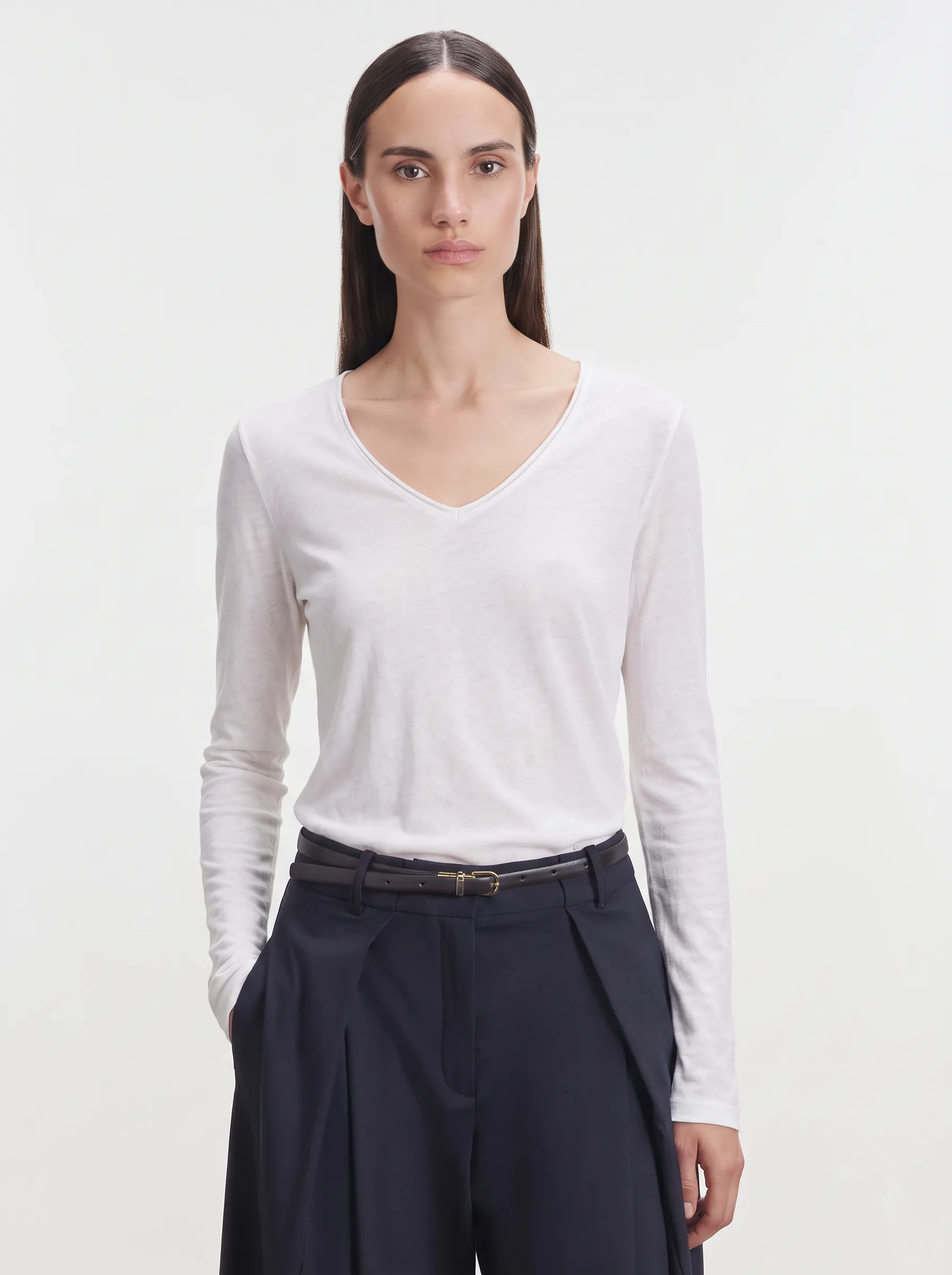 T-shirt en coton et cachemire