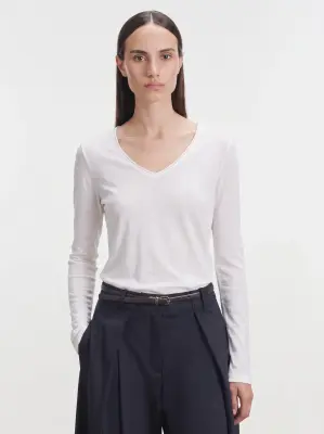 T-shirt en coton et cachemire