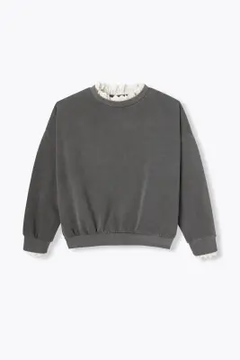 Sweat-shirt à effet superposé