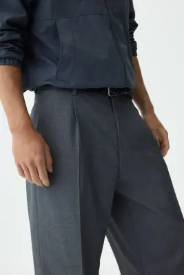 Pantalon chic Loose Fit - Gris — photo 3