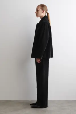 FLOCKED-DENIM JACKET - NOIR — photo 3