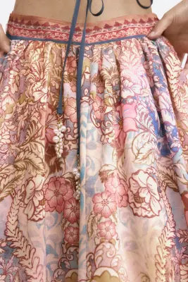 Robe découpée avec dos nu - Orange clair/motif cachemire — photo 1