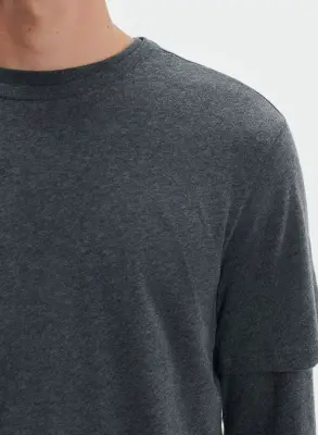 T-shirt en coton et cachemire — photo 3