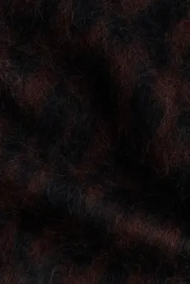 Pull en maille jacquard - Marron foncé/imprimé léopard — photo 3