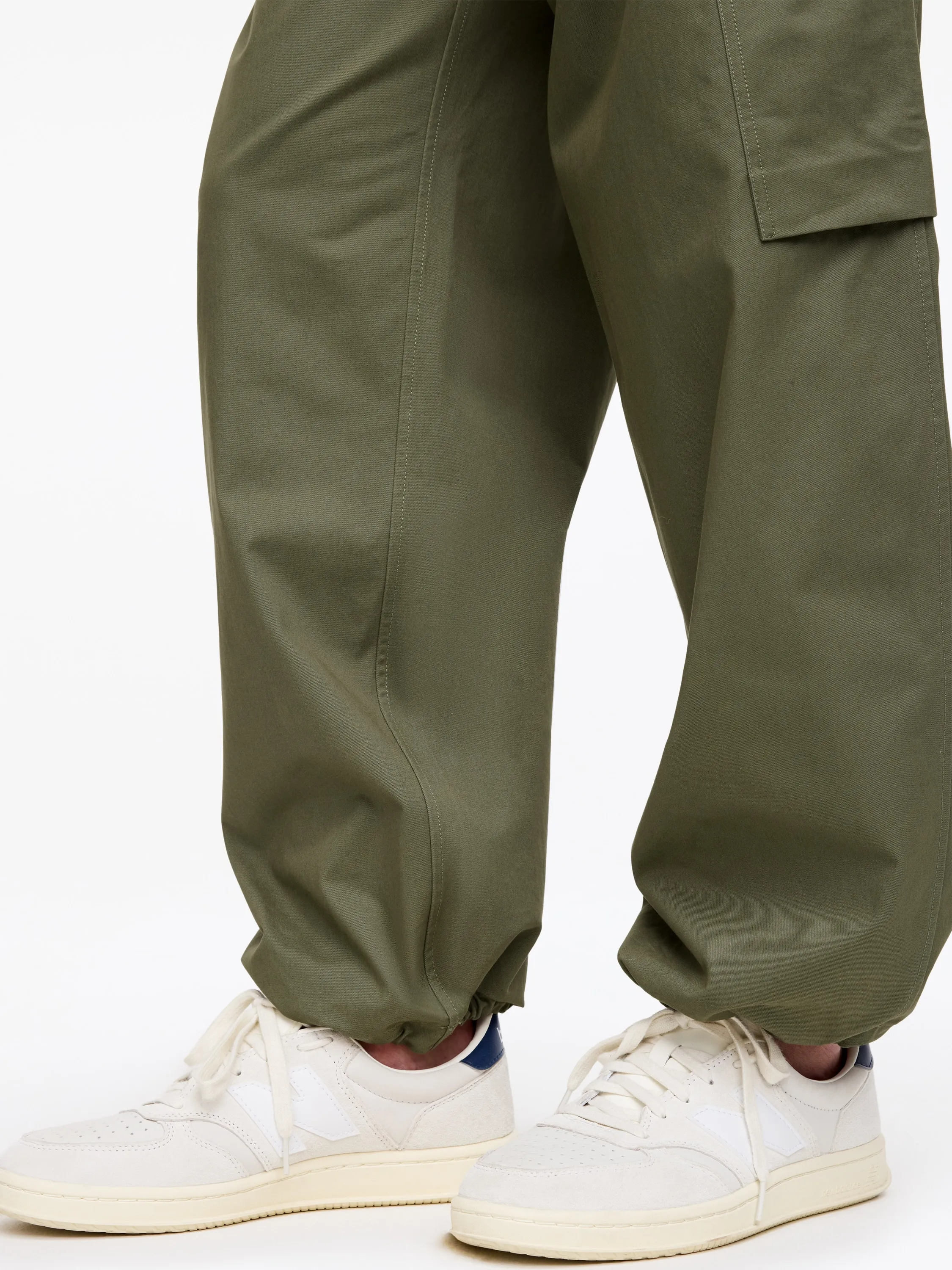 Pantalon cargo ample - Vert kaki