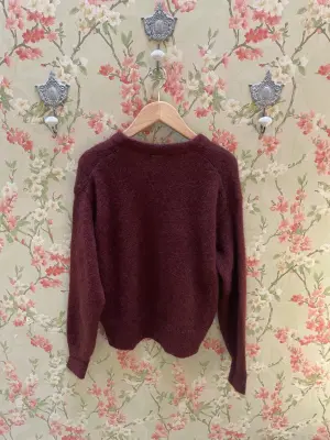 Nouveau ! POMANDÈRE Gilet Laine 8482 Burgundy — photo 2