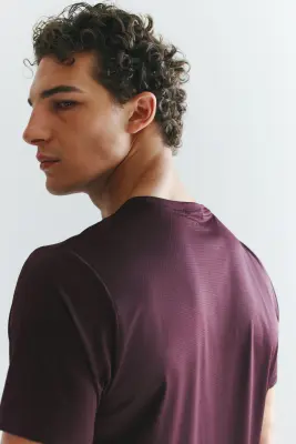 T-shirt de sport en mesh DryMove™ - Prune chocolat — photo 3