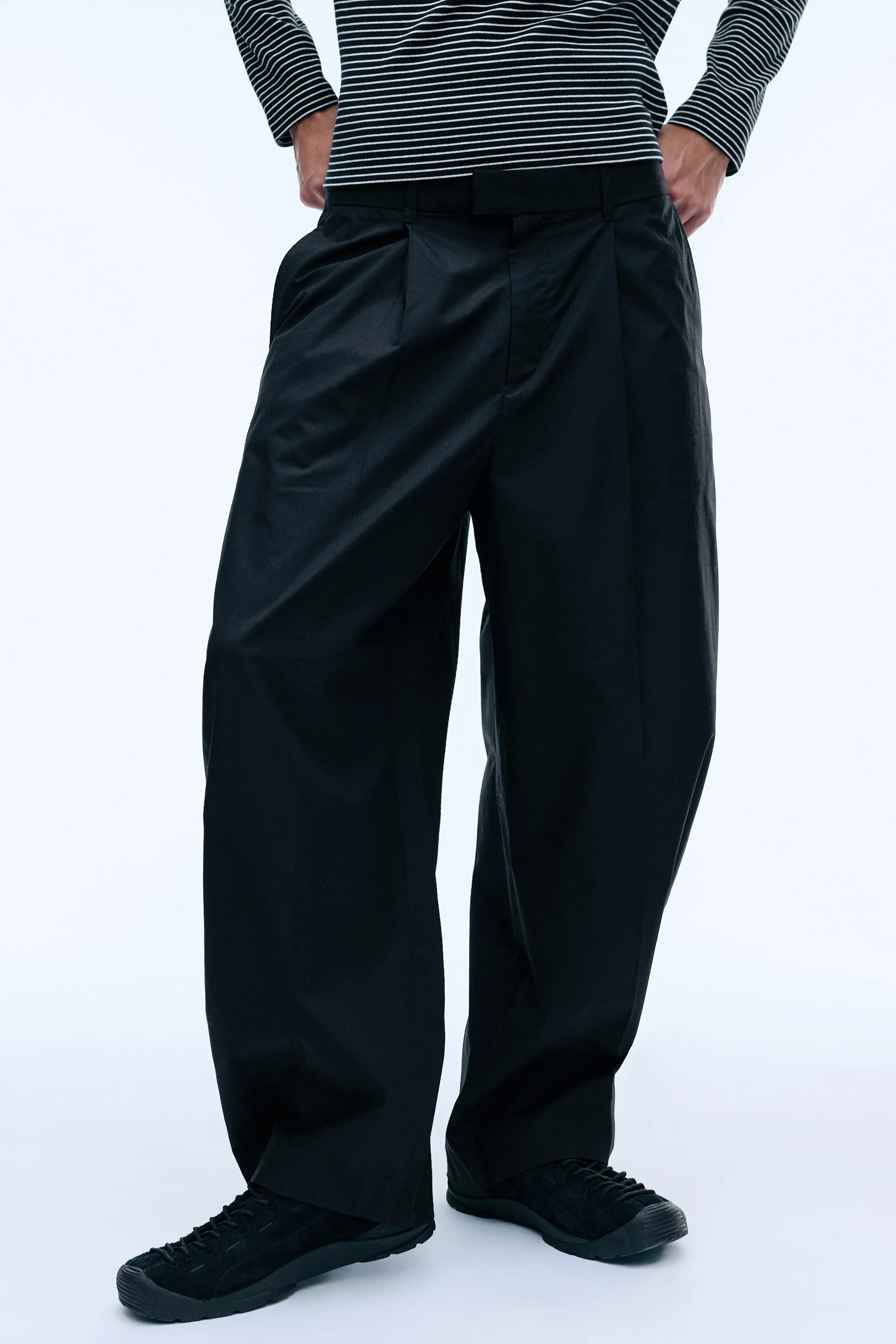 Pantalon chino Felix Barrel - Noir