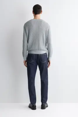 JEAN SLIM DROIT - BLEU FONCÉ — photo 4